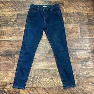 LOFT Curvy High Rise Skinny Jeans in Dark Indigo Wash